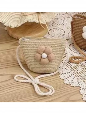 Kid's Crochet Mini Bag W/ Flowers